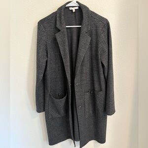 Anthropologie Plaid Longline blazer - small